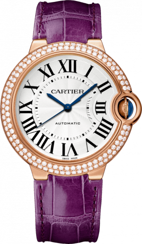 Cartier Ballon Blue de Cartier 36 Automatic Pink Gold / Diamonds / Purple WE900551