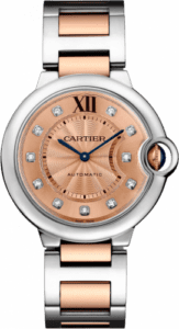 Cartier Ballon Blue de Cartier 36 Automatic Stainless Steel / Pink Gold / Champagne / Bracelet WE902054