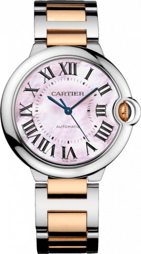 Cartier Ballon Blue de Cartier 36 Automatic Stainless Steel / Pink Gold / Mother of Pearl / Bracelet W6920033