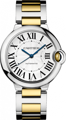 Cartier Ballon Blue de Cartier 36 Automatic Stainless Steel / Yellow Gold / Silver / Bracelet W2BB0012