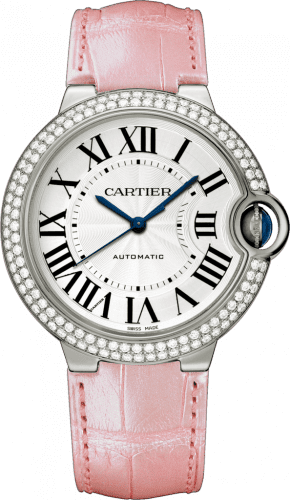 Cartier Ballon Blue de Cartier 36 Automatic White Gold / Diamonds / Pink WJBB0011