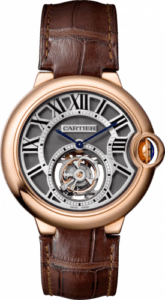 Cartier Ballon Blue de Cartier 39 Flying Tourbillon Pink Gold / Grey W6920104