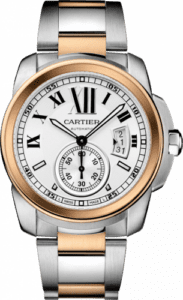Cartier Calibre de Cartier 42 Stainless Steel / Pink Gold / Silver / Bracelet W7100036