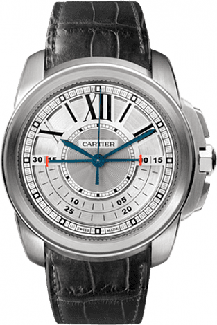 Cartier Calibre de Cartier Central Chronograph White Gold / Silver W7100005