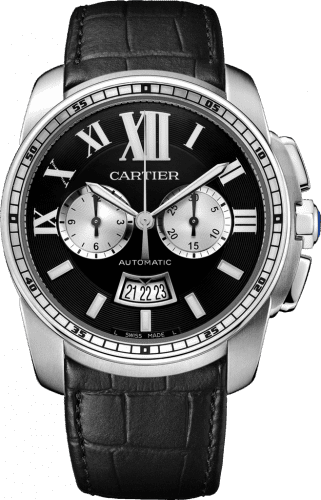 Cartier Calibre de Cartier Chronograph Stainless Steel / Black W7100060