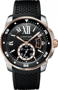 Cartier Calibre de Cartier Diver Stainless Steel / Pink Gold / Black / Rubber W7100055