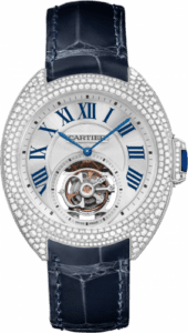 Cartier Clé de Cartier 35 Flying Tourbillon White Gold / Full Diamonds / Red HPI00933