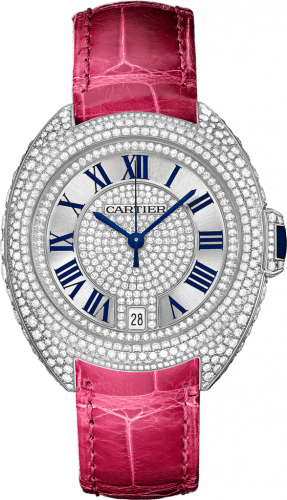 Cartier Clé de Cartier 35 White Gold / Full Diamonds / Red WJCL0018