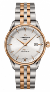 Certina DS-1 Powermatic 80 40 Stainless Steel / Rose Gold PVD / Silver / Bracelet C029.807.22.031.00
