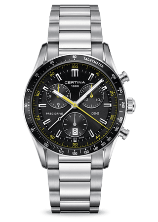 Certina DS 2 Chrono 1/100 Sec PreciDrive Yellow C0244471105101