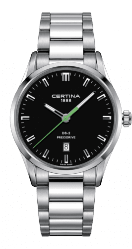 Certina DS-2 Quartz Stainless Steel / Black / BRacelet C024.410.11.051.20