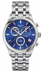 Certina DS-8 Chronograph Moon Phase Stainless Steel / Blue / Bracelet C033.450.11.041.00