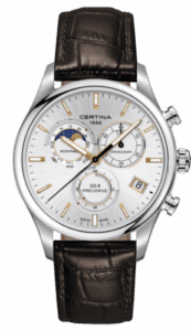 Certina DS-8 Chronograph Moon Phase Stainless Steel / Silver / Strap C033.450.16.031.00