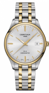 Certina DS-8 Chronometer Stainless Steel / Yellow Gold PVD / Silver C033.451.22.031.00