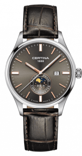 Certina DS-8 Moon Phase Stainless Steel / Anthracite / Strap C033.457.16.081.00