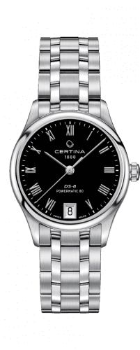 Certina DS-8 Powermatic 80 Lady Stainless Steel / Black / Bracelet C033.207.11.053.00