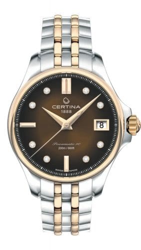 Certina DS Action 34.5 Powermatic Stainless Steel / Yelllow Gold / Brown C032.207.22.296.00