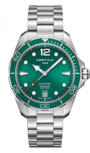 Certina DS Action 43 Quartz Stainless Steel / Green C032.451.11.097.00