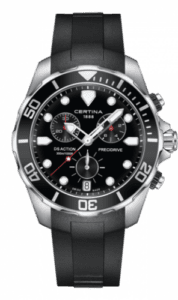 Certina DS Action Chronograph Precidrive Black / Rubber C0324171705100