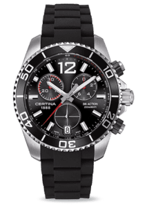 Certina DS Action Chronograph Quartz Stainless Steel / Black / Rubber C013.417.17.057.00