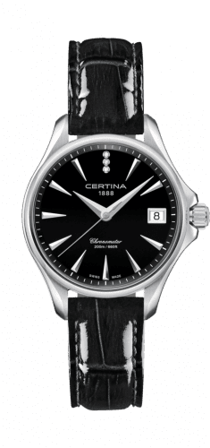 Certina DS Action Diamonds 33.8 Stainless Steel / Black / Strap C032.051.16.056.00