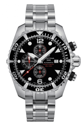Certina DS Action Diver Chronograph Automatic Stainless Steel / Black / Bracelet C032.427.11.051.00