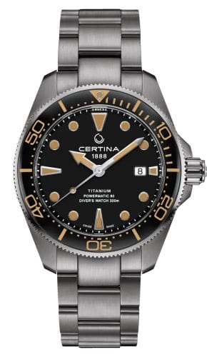 Certina DS Action Diver Powermatic 80 43 Titanium / Black / Bracelet C032.607.44.051.00