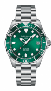 Certina DS Action Diver PreciDrive Stainless Steel / Green / Bracelet C032.410.11.091.00