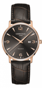 Certina DS Caimano 39 Rose Gold PVD / Grey / Strap C035.410.36.087.00