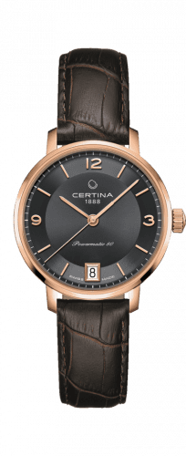 Certina DS Caimano Powermatic 80 Rose Gold PVD / Grey / Strap C035.207.36.087.00