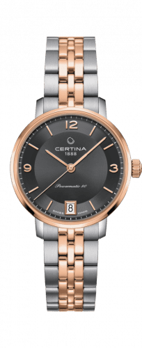 Certina DS Caimano Powermatic 80 Stainless Steel / Rose Gold PVD / Grey / Bracelet C035.207.22.087.01
