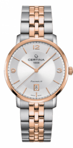 Certina DS Caimano Powermatic 80 Stainless Steel / Rose Gold PVD / Silver / Bracelet C035.407.22.037.01