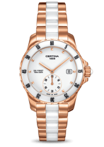 Certina DS First Lady Ceramic Rose White Bracelet C0142353301100