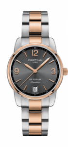 Certina DS Podium 33 Stainless Steel / Rose Gold PVD / Grey / Bracelet C034.210.22.087.00