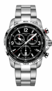 Certina DS Podium Big Size Chrono 1/100 Sec Stainless Steel / Black / Bracelet C001.647.11.057.00