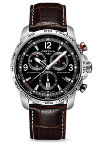 Certina DS Podium Big Size Chrono 1/100 Sec Stainless Steel / Black / Strap C001.647.16.057.00