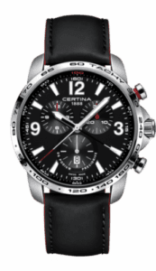 Certina DS Podium Big Size Chrono 1/100 Sec Stainless Steel / Black / Strap C001.647.16.057.01