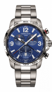Certina DS Podium Big Size Chrono 1/100 Sec Titanium / Blue C001.647.44.047.00