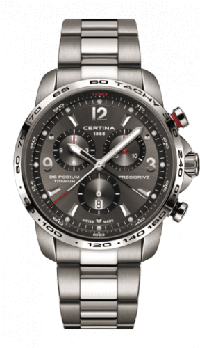 Certina DS Podium Big Size Chrono 1/100 Sec Titanium / Grey C001.647.44.087.00