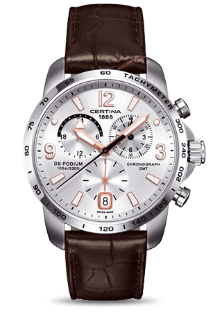 Certina DS Podium Big Size Chrono GMT Silver C0016391603701