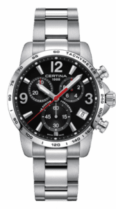 Certina DS Podium Chronograph 1/10 Sec Stainless Steel / Black / Bracelet C034.417.11.057.00