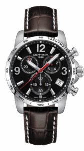 Certina DS Podium Chronograph 1/10 Sec Stainless Steel / Black / Strap C034.417.16.057.00