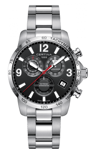 Certina DS Podium Chronograph GMT Stainless Steel / Black / Bracelet C034.654.11.057.00