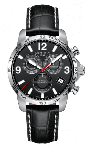 Certina DS Podium Chronograph GMT Stainless Steel / Black / Strap C034.654.16.057.00