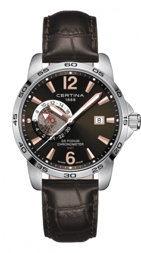 Certina DS Podium GMT Stainless Steel / Brown C034.455.16.087.01