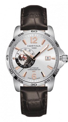 Certina DS Podium GMT Stainless Steel / Silver C034.455.16.037.01