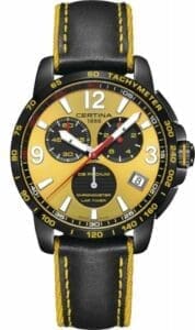 Certina DS Podium Lap Timer PVD / Yellow C034.453.36.367.00