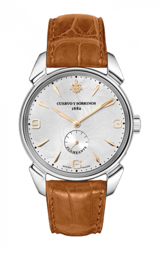 Cuervo y Sobrinos Historiador Flameante Stainless Steel / Silver / Alligator 3130.1FA