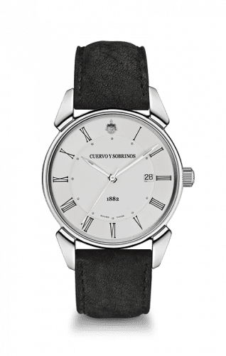 Cuervo y Sobrinos Historiador Segundos Centrales Stainless Steel / Silver / Kudu 3195.1CS.AR