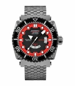 Formex Diver Quartz GMT Black - Red / Bracelet 2100.3.2072.100